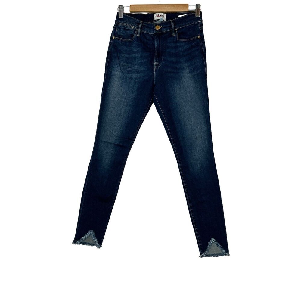 Frame Jeans Le High Skinny Triangle Hem Sulham  Skinny‎ Dark Wash Women Size 29